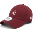 NEW ERA 棒球帽 Casual Classic MLB 紐約 洋基 老帽 酒紅 白 NY 男女款 帽子 經典款(NE12712401)