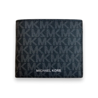 Michael Kors MK 男生 皮夾 防刮皮革 零錢袋 男款 皮夾 短夾-藍