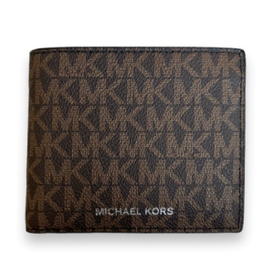 Michael Kors MK 男生 皮夾 防刮皮革 零錢袋 男款 皮夾 短夾-咖