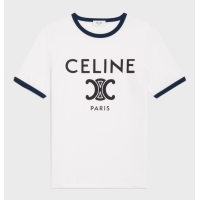 CELINE 棉質平紋針織Celine Paris T恤 